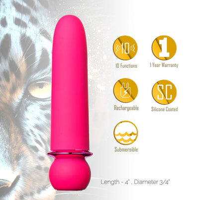 Hella Raw Jaguar Powerful Bullet Pink Rechargeable