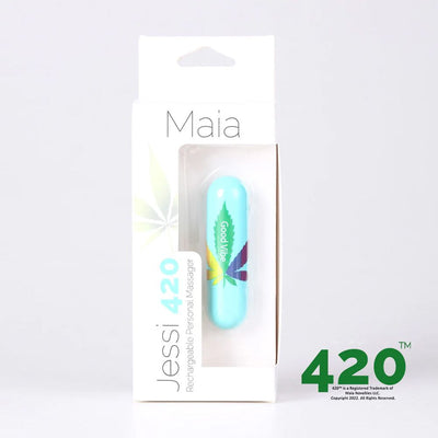 Hella Raw Jessi 420 10 Function Mini Rechargeable Bullet Teal