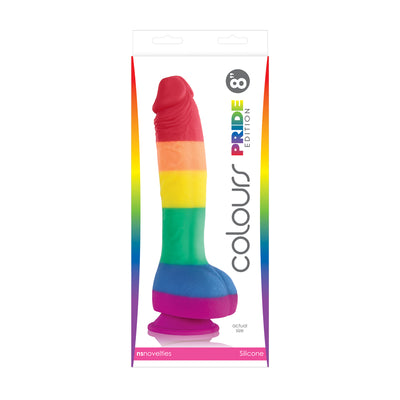 Hella Raw Colours Pride Edition 8in Dildo Rainbow