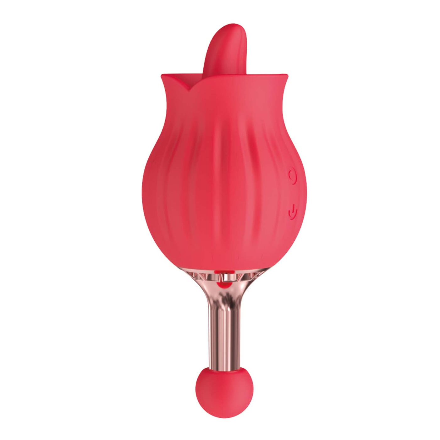 Hella Raw Clit-tastic Rose Bud Dual Massager Red