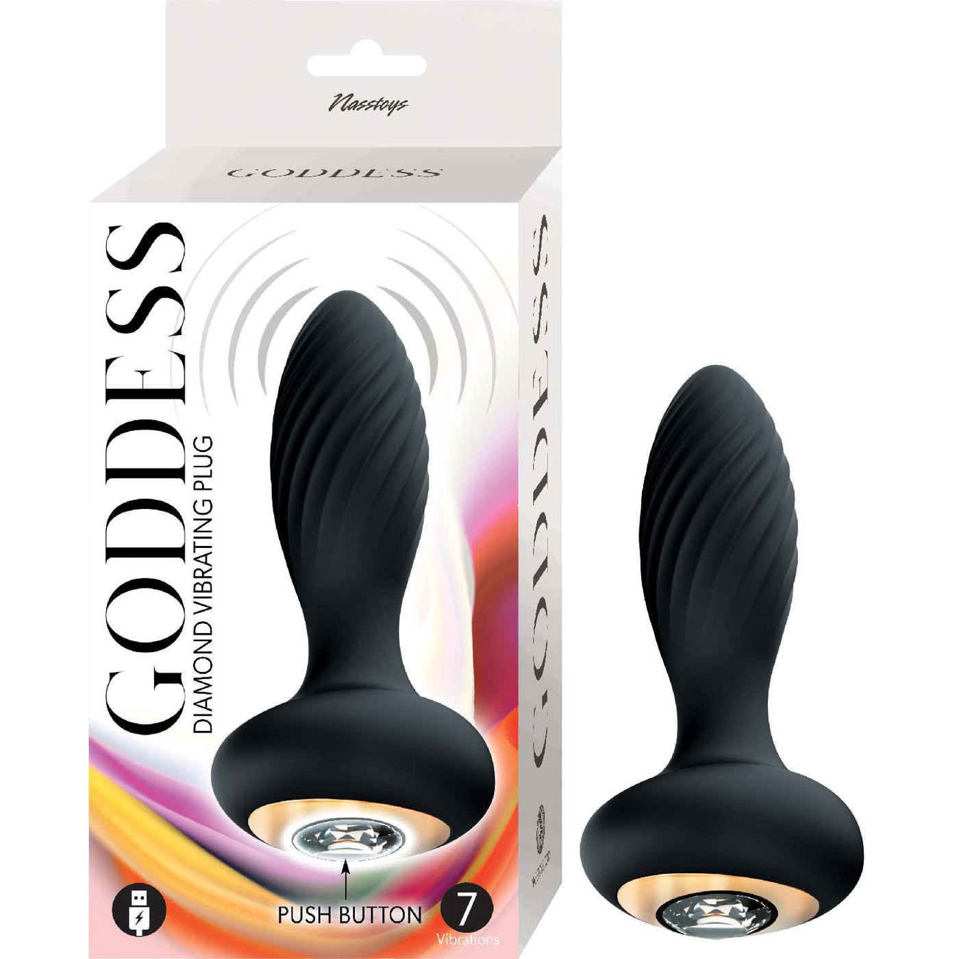 Hella Raw Goddess Diamond Vibrating Plug Black