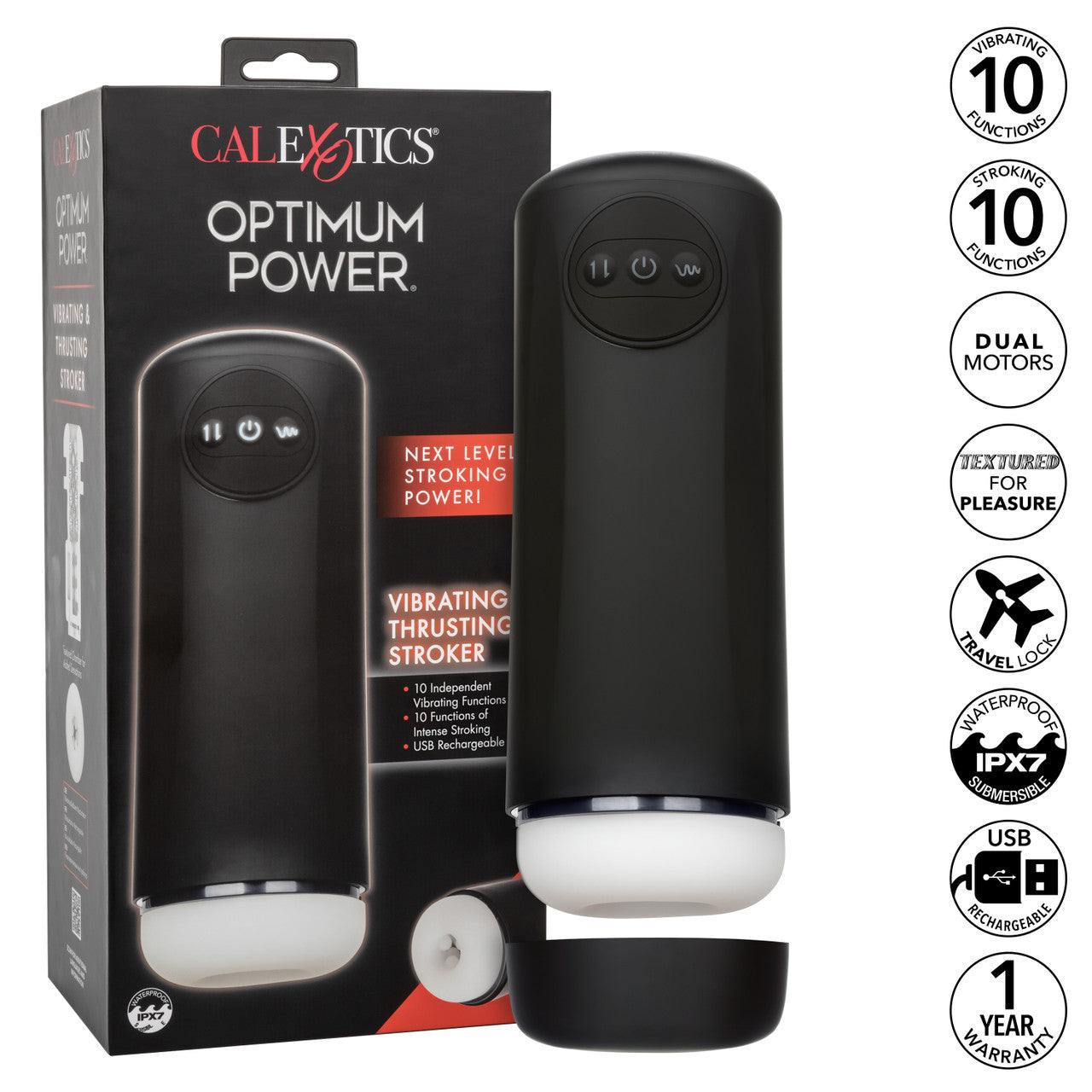 Hella Raw Optimum Power Vibrating & Thrusting Stroker