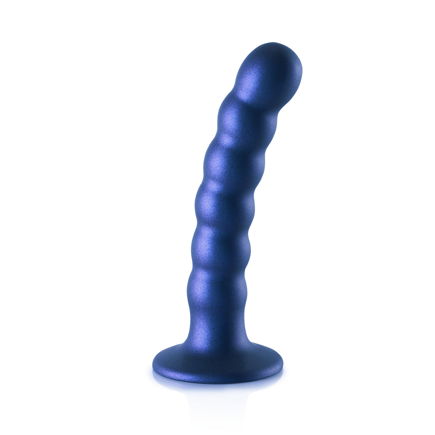 Hella Raw Ouch! Beaded Silicone G-spot Dildo 5 In Metallic Blue