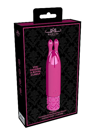 Hella Raw Royal Gems Twinkle Silicone Bullet Rechargeable Pink