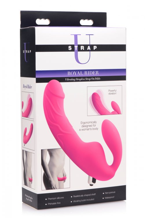 Hella Raw Strap U Royal Rider Vibrating Strapless Strap On Dildo