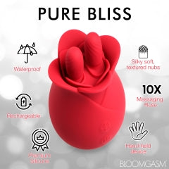 Hella Raw Bloomgasm The Rose Fondle 10x Massaging Rose Clit Stimulator