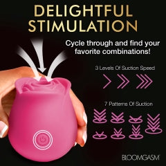 Hella Raw Bloomgasm The Perfect Rose Clit Stimulator Pink