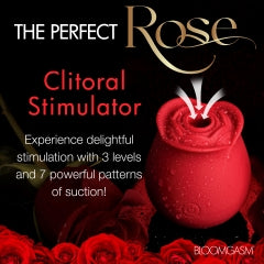 Hella Raw Bloomgasm The Perfect Rose Clit Stimulator Red