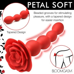 Hella Raw Bloomgasm Rose Twirl Vibrating & Rotating 10x Anal Beads