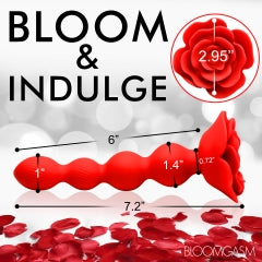 Hella Raw Bloomgasm Rose Twirl Vibrating & Rotating 10x Anal Beads