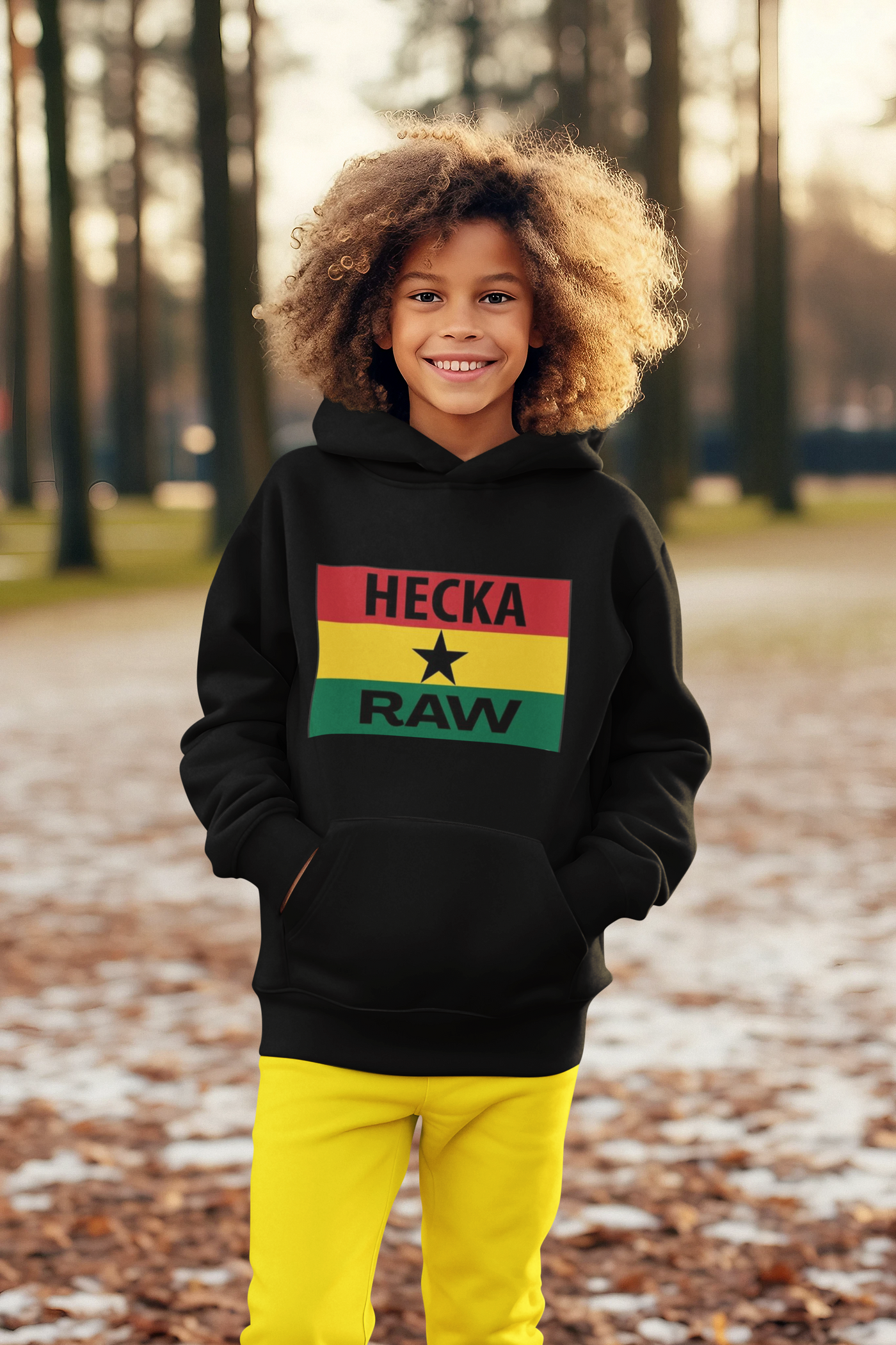 Hecka Raw Youth  Black Star Hoodie