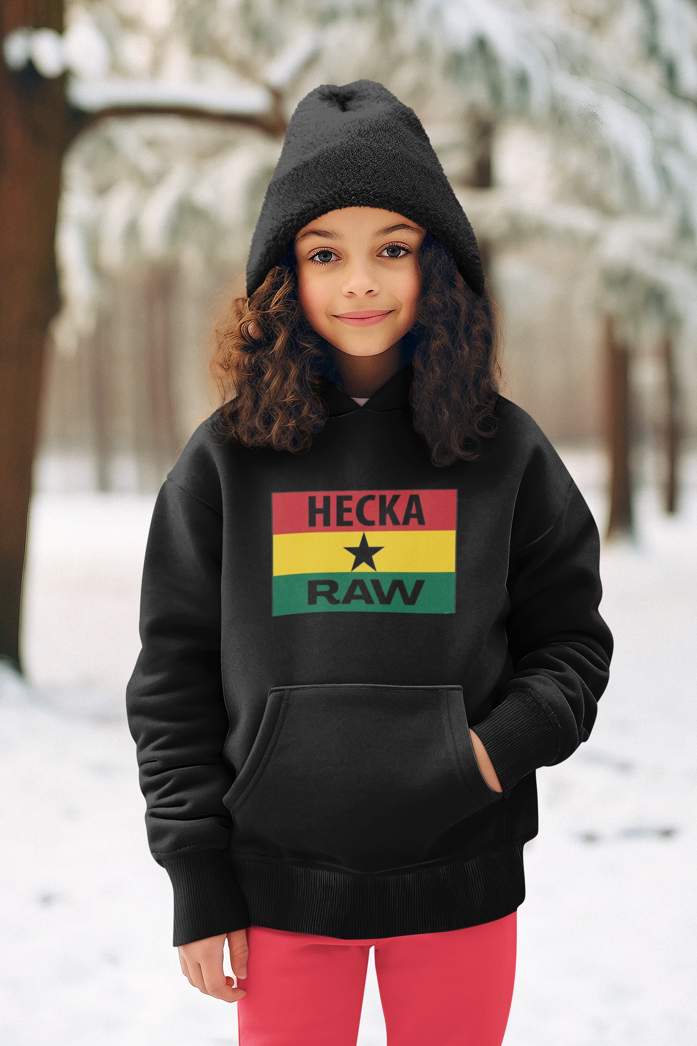 Hecka Raw Youth  Black Star Hoodie