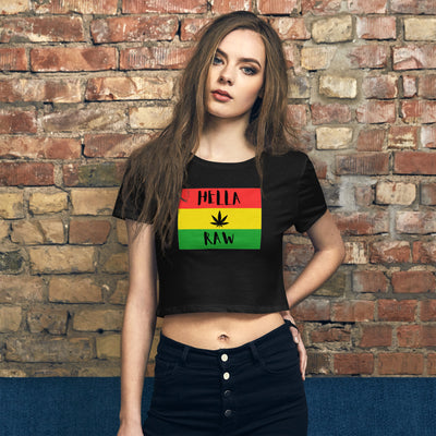 Women’s Helle Raw Sunflower Girl RBG Crop Tee