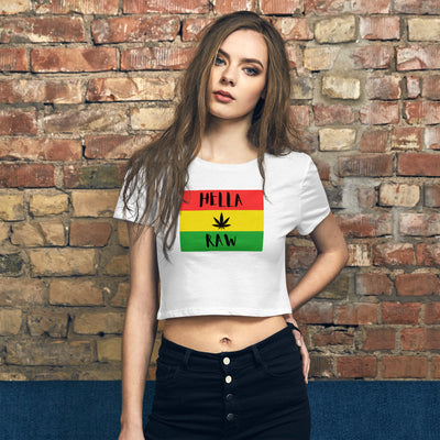 Women’s Helle Raw Sunflower Girl RBG Crop Tee