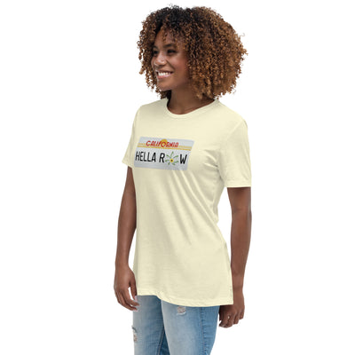 Hella Raw Cali License Plate Unisex Women's Relaxed T-Shirt