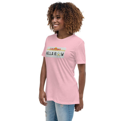 Hella Raw Cali License Plate Unisex Women's Relaxed T-Shirt