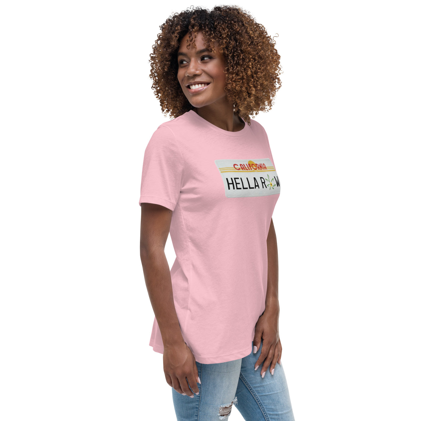 Hella Raw Cali License Plate Unisex Women's Relaxed T-Shirt