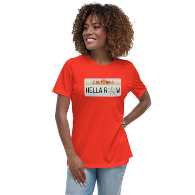 Hella Raw Cali License Plate Unisex Women's Relaxed T-Shirt