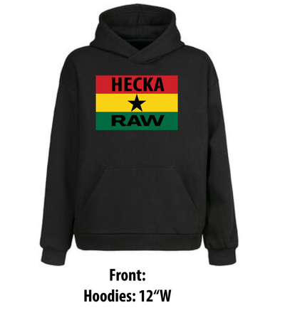 Hecka Raw Youth  Black Star Hoodie