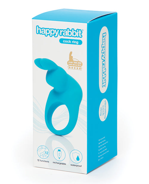 Hella Raw Happy Rabbit Rabbit Cock Ring Blue