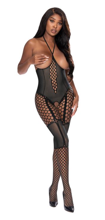 Hella Raw Seamless Cupless Catsuit Black O/s