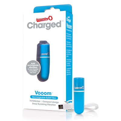 Hella Raw Screaming O Charged Vooom Rechargeable Bullet Vibe Blue