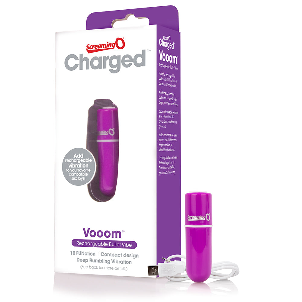 Hella Raw Screaming O Charged Vooom Rechargeable Bullet Vibe Purple