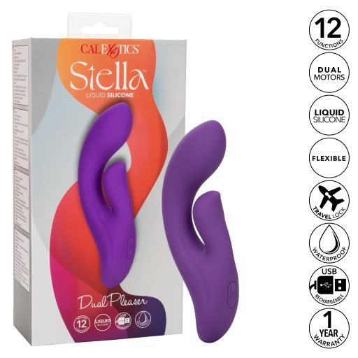 Hella Raw Stella Liquid Silicone Dual Pleaser Purple