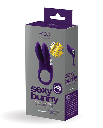 Hella Raw Vedo Sexy Bunny Rechargeable Ring Deep Purple