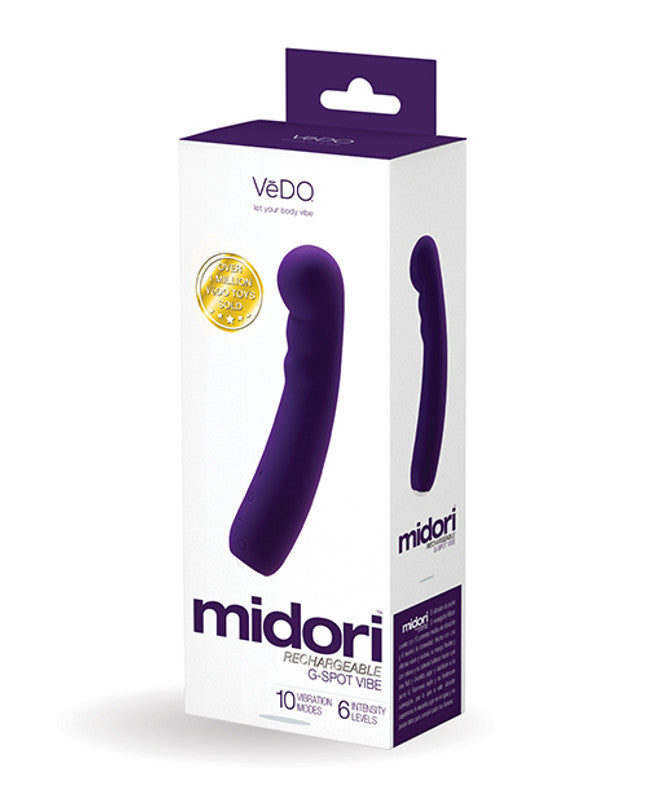 Hella Raw Vedo Midori Rechargeable Gspot Vibe Deep Purple