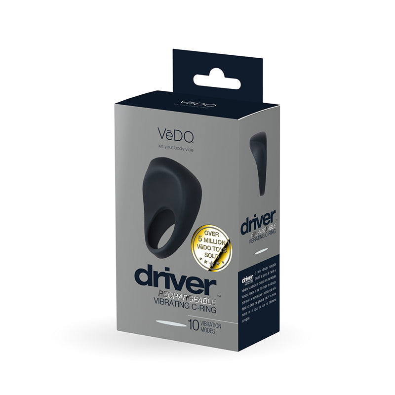 Hella Raw Vedo Driver Rechargeable Vibrating C-ring Black