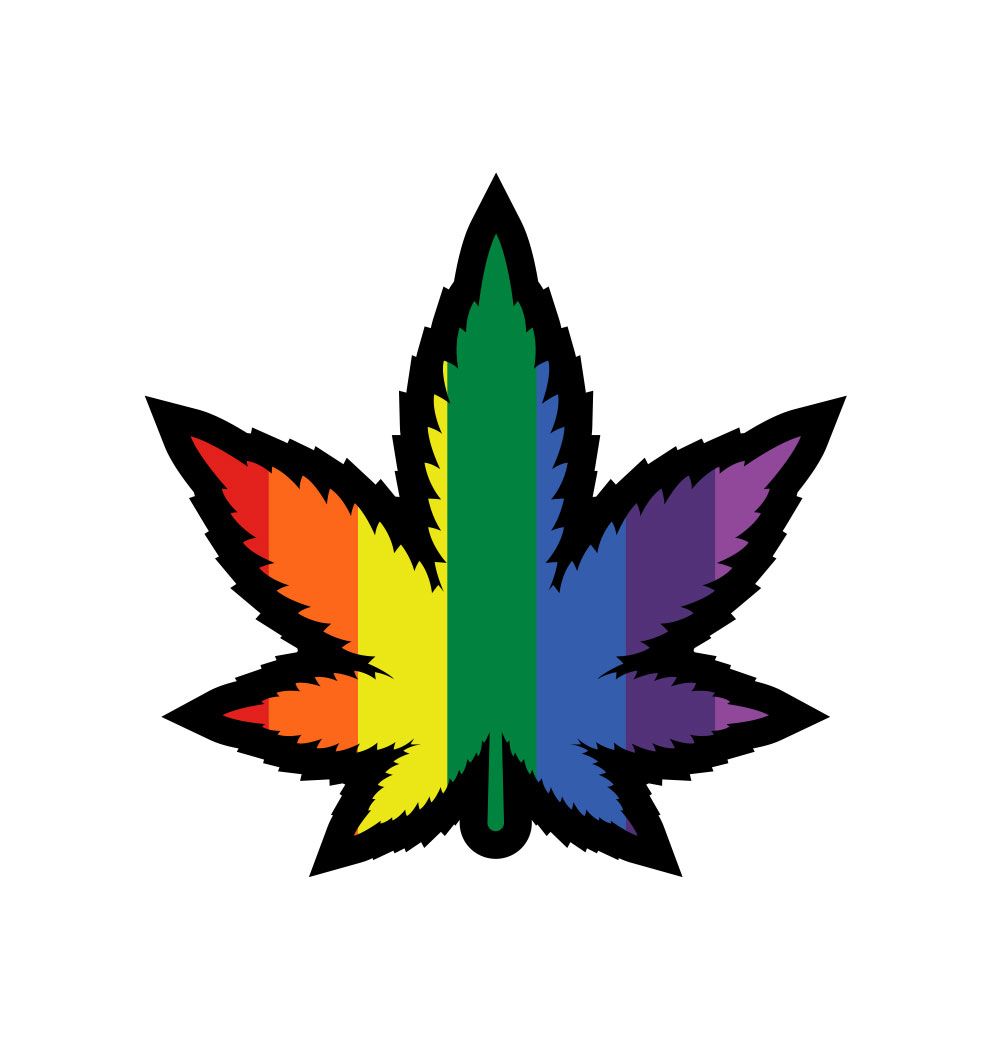 Hella Raw Rainbow Marijuana Leaf Pin