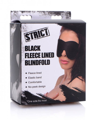 Hella Raw Strict Black Fleece Lined Blindfold