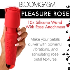 Hella Raw Bloomgasm Pleasure Rose Wand 10x W/ Rose Attachment