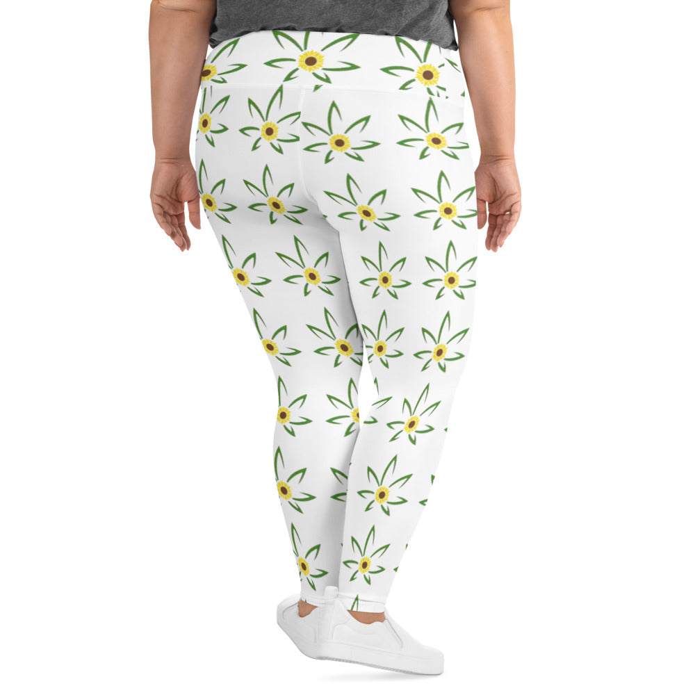 Hella Raw Womens All-Over Print Plus Size Leggings