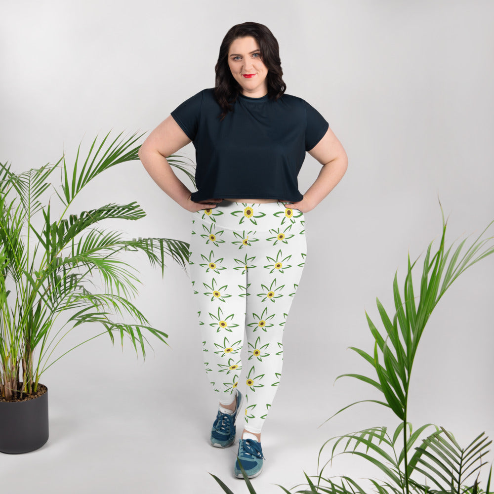 Hella Raw Womens All-Over Print Plus Size Leggings