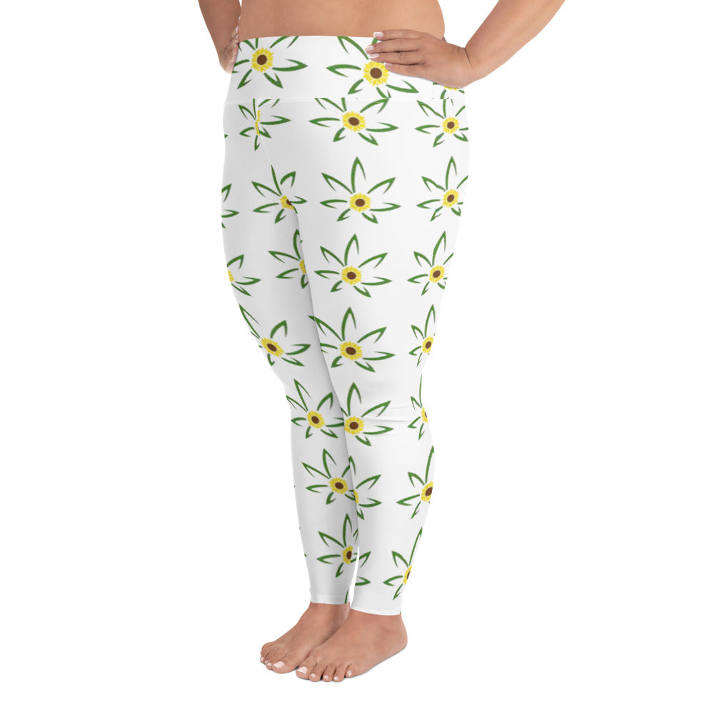 Hella Raw Womens All-Over Print Plus Size Leggings