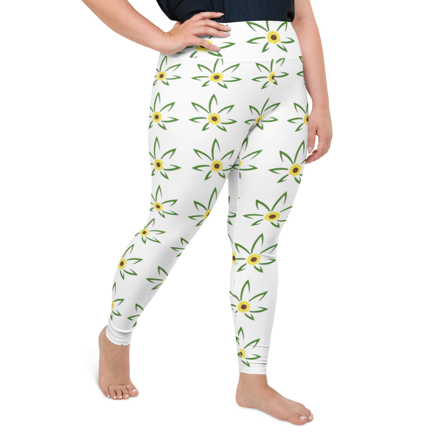 Hella Raw Womens All-Over Print Plus Size Leggings