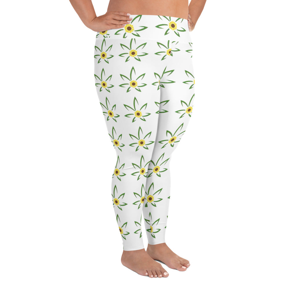 Hella Raw Womens All-Over Print Plus Size Leggings