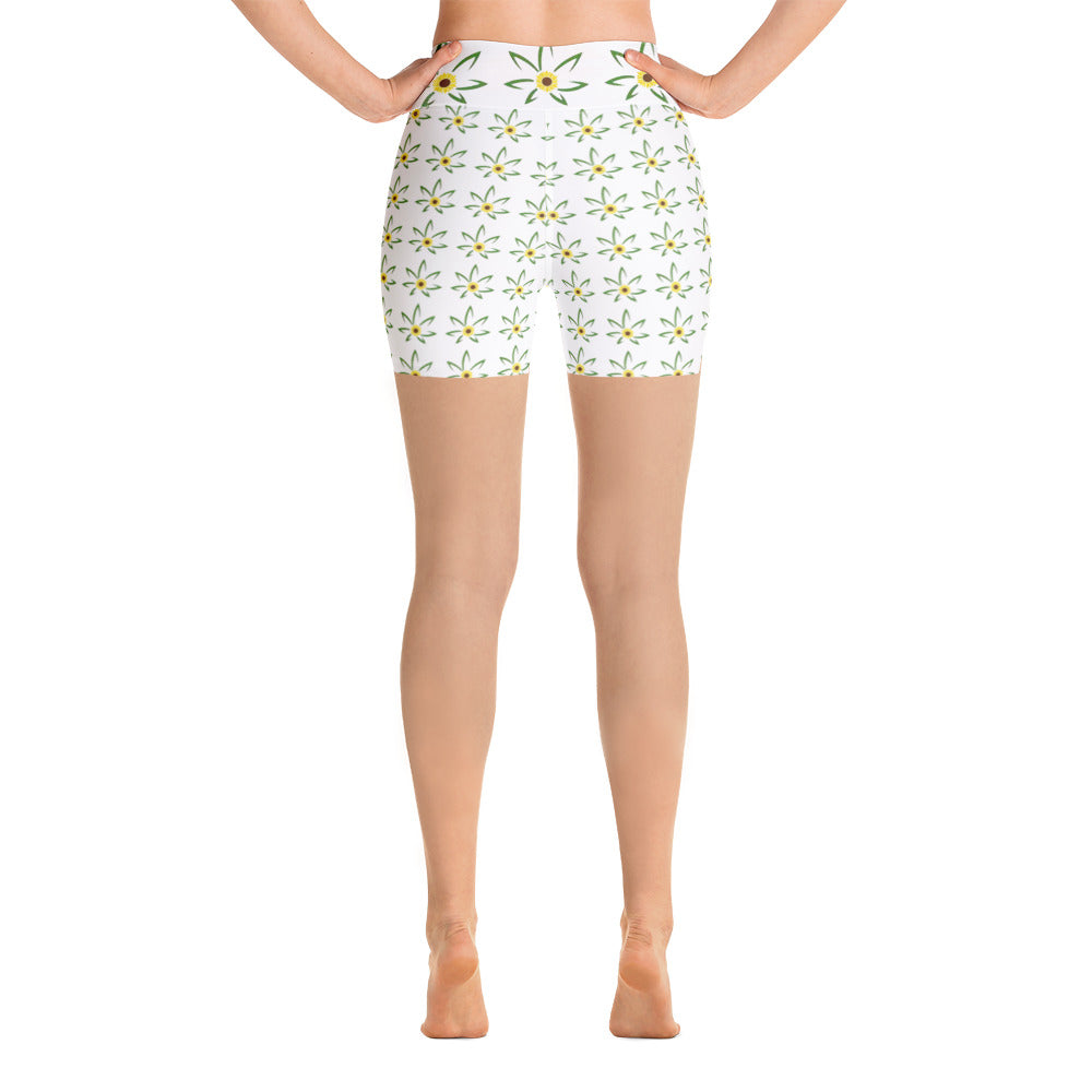 Hella Raw Sunflower Yoga Shorts