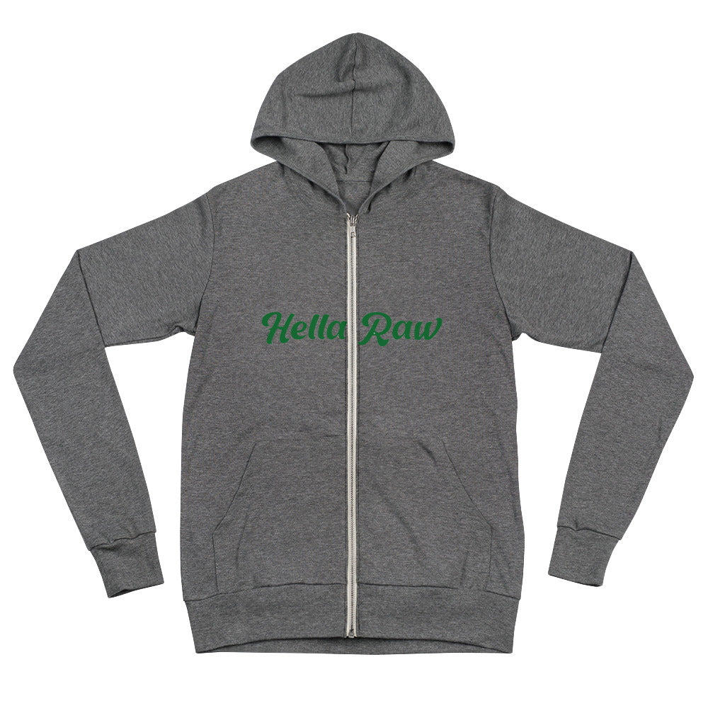 Hella Raw Unisex zip hoodie