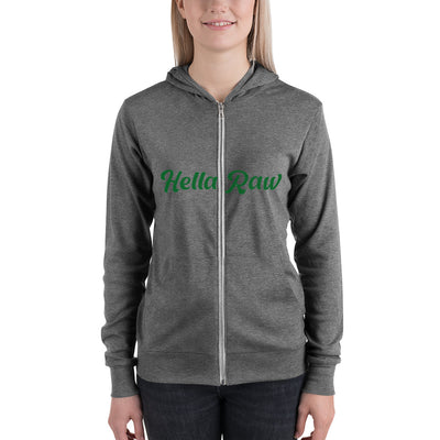 Hella Raw Unisex zip hoodie