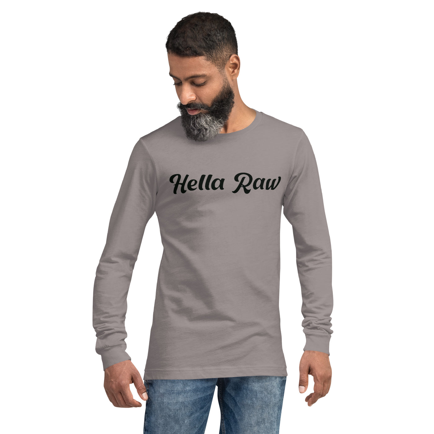 Hella Raw Mens Long Sleeve T Shirt