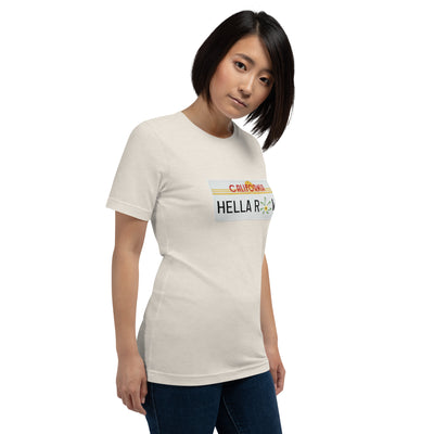 Hella Raw Cali License Plate Unisex t-shirt